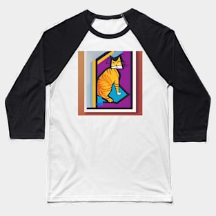 Cat art modern Baseball T-Shirt
